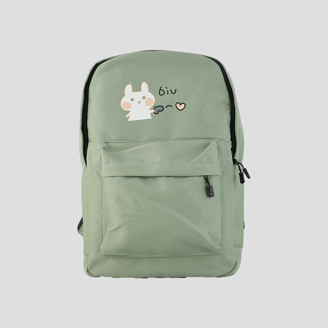 green Bag Pack for kids bunny Design