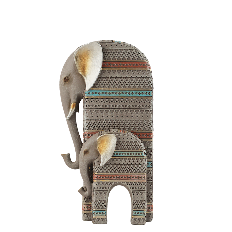 Wooden Colored elephant Show piece