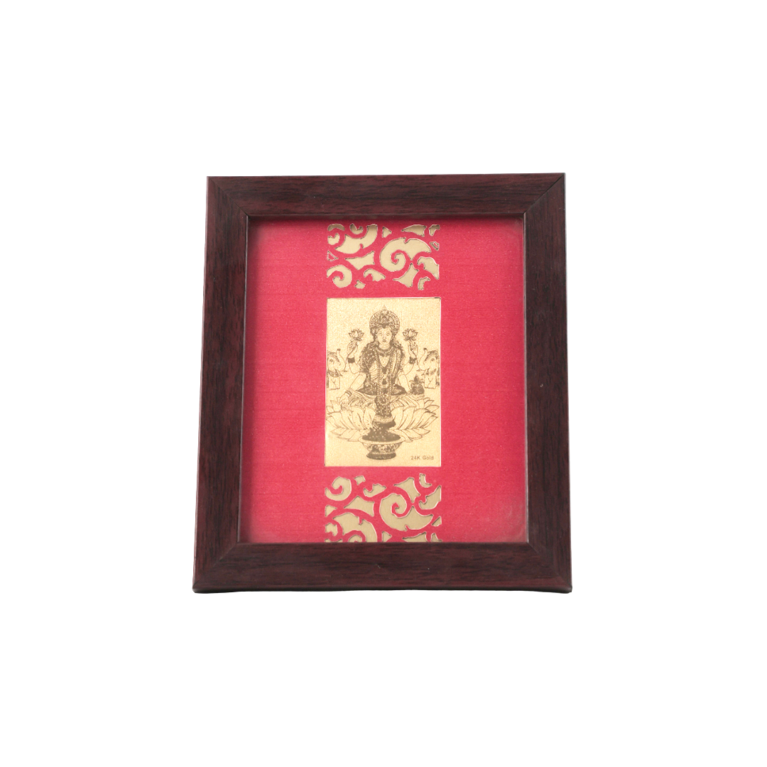 Laxmi ji Gold Picture In frame