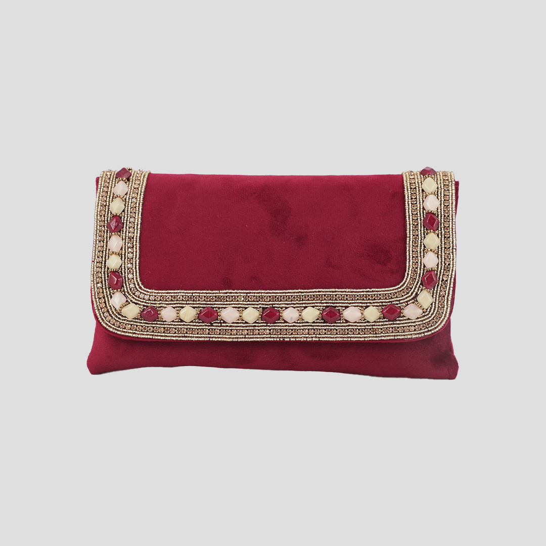 Ladies Red velvet Pouch